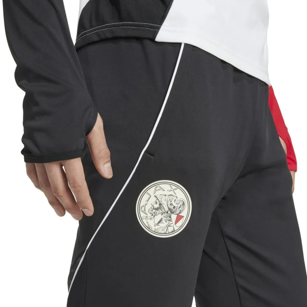 Adidas Ajax Tiro 25 trainingsbroek heren black white bold red