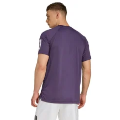 Adidas Club Climacool 3-Stripes tennisshirt heren  burgundy