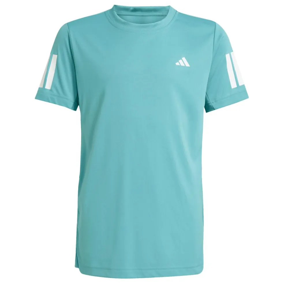Adidas Club 3-Stipes tennisshirt junior powder teal