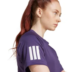 Adidas Club 3-Stripes Climacool tennisshirt dames  burgundy