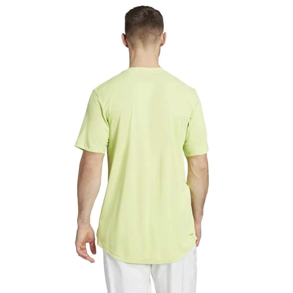 Adidas Club 3-Stripes tennisshirt heren pulse lime