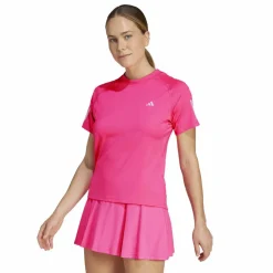 Adidas Club 3-stripes tennisshirt dames lucid pink