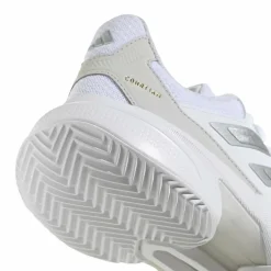 Adidas Courtjam Control 3 Clay tennisschoenen dames cloud white silver metallic grey one