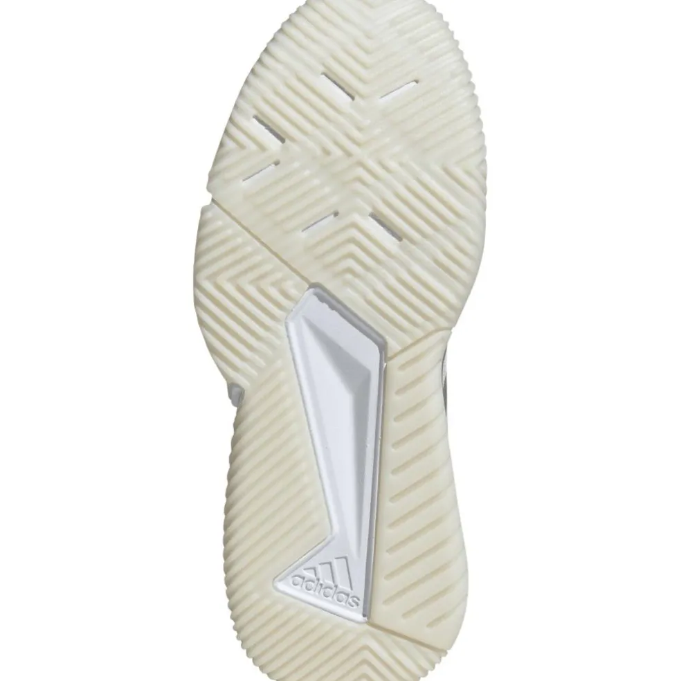 Adidas Courtquick padelschoenen dames cloud white silver metallic lucid lemon