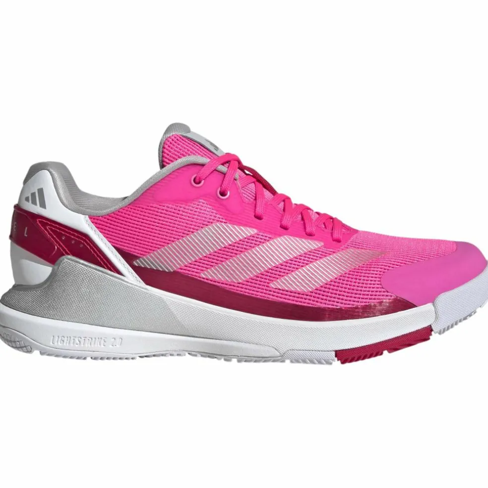 Adidas Crazyquick Lightstrike padelschoenen dames lucid pink silver metallic lucid red