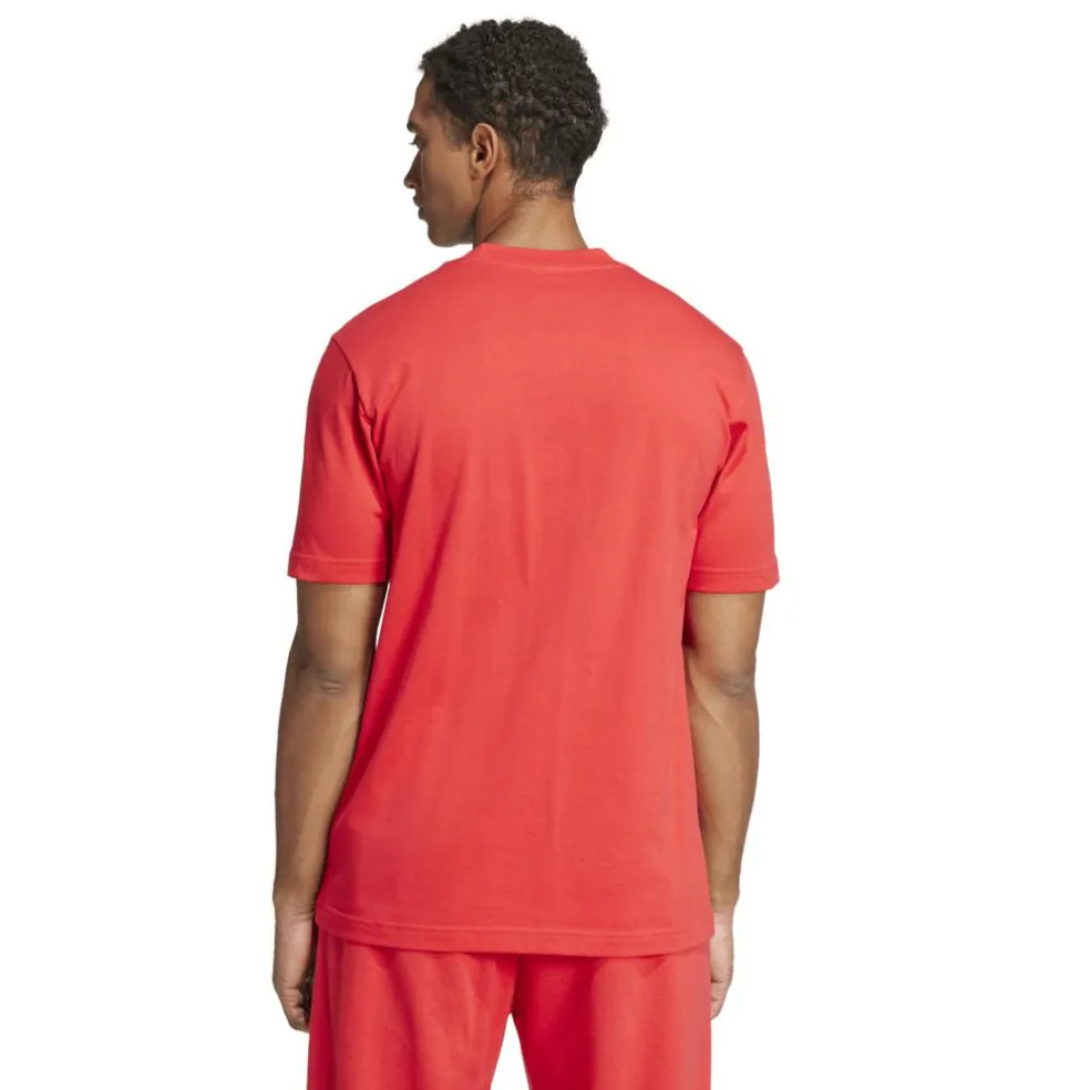 Adidas Essentials Big Logo shirt heren pure ruby black