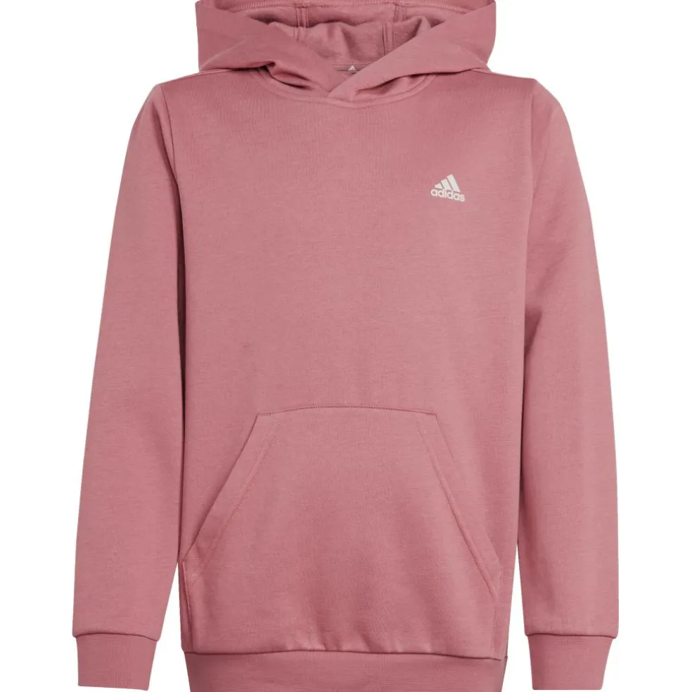 Adidas Essentials Small Logo fleece hoodie junior preloved crimson