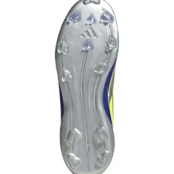 Adidas F50 League Messi FG MG voetbalschoenen junior silver metallic solar yellow lucid blue