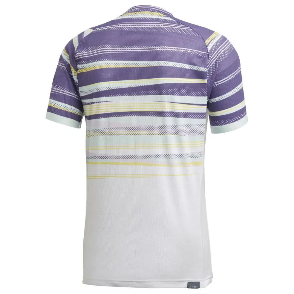 Adidas Freelift Heat Ready tennisshirt heren white shock yellow
