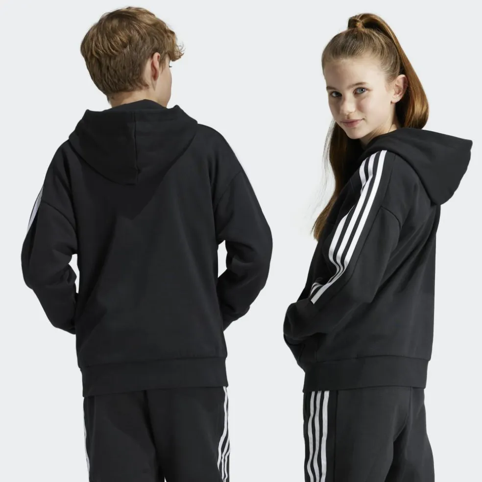 Adidas Tiro fleece hoodie junior black white
