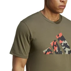 Adidas Train Essentials Seasonal Logo trainingsshirt  heren olive strata