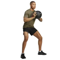 Adidas Train Essentials Seasonal Logo trainingsshirt  heren olive strata