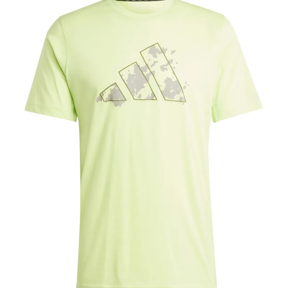 Adidas Train Essentials Seasonal shirt heren pulse lime silver pebble