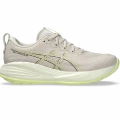 Asics Gel-Cumulus 27 hardloopschoenen dames mineral beige huddle yellow