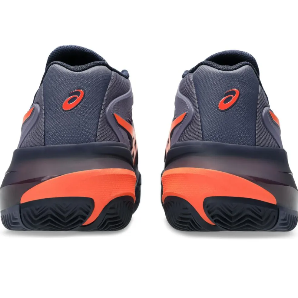 Asics Gel-Resolution X Clay tennisschoenen heren greyish purple nova orange