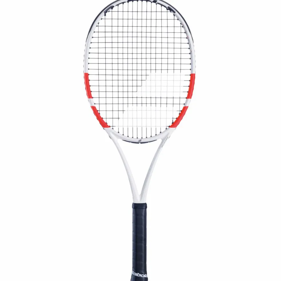 Babolat Pure Strike 100 Gen4 tennisracket wit rood ZWART
