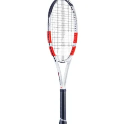 Babolat Pure Strike 100 Gen4 tennisracket wit rood ZWART