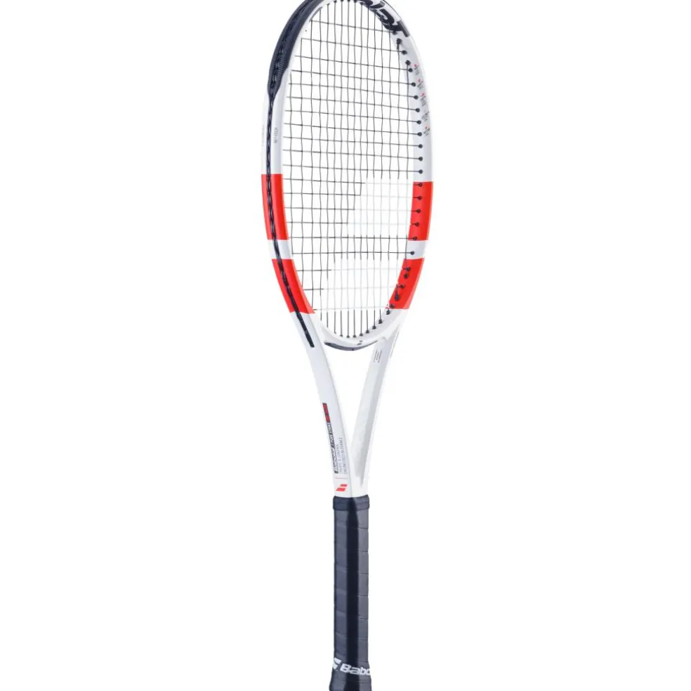 Babolat Pure Strike 100 Gen4 tennisracket wit rood ZWART
