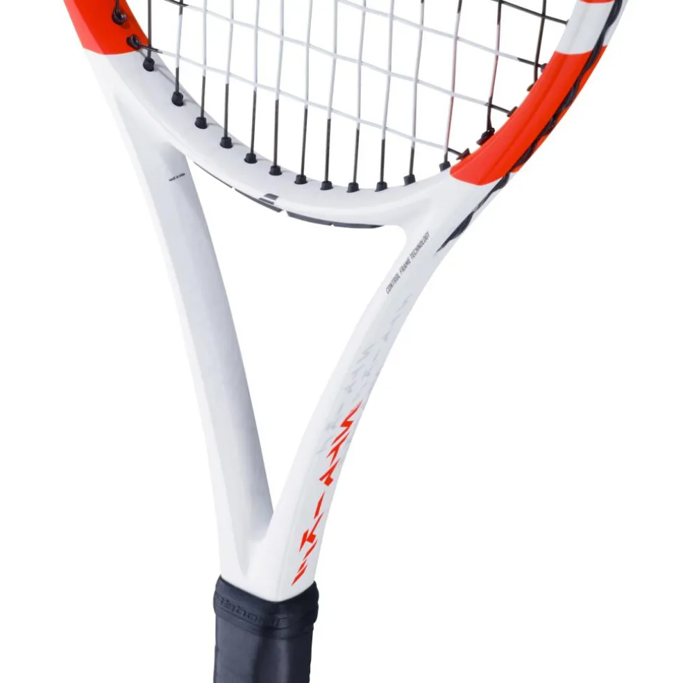 Babolat Pure Strike 100 Gen4 tennisracket wit rood ZWART