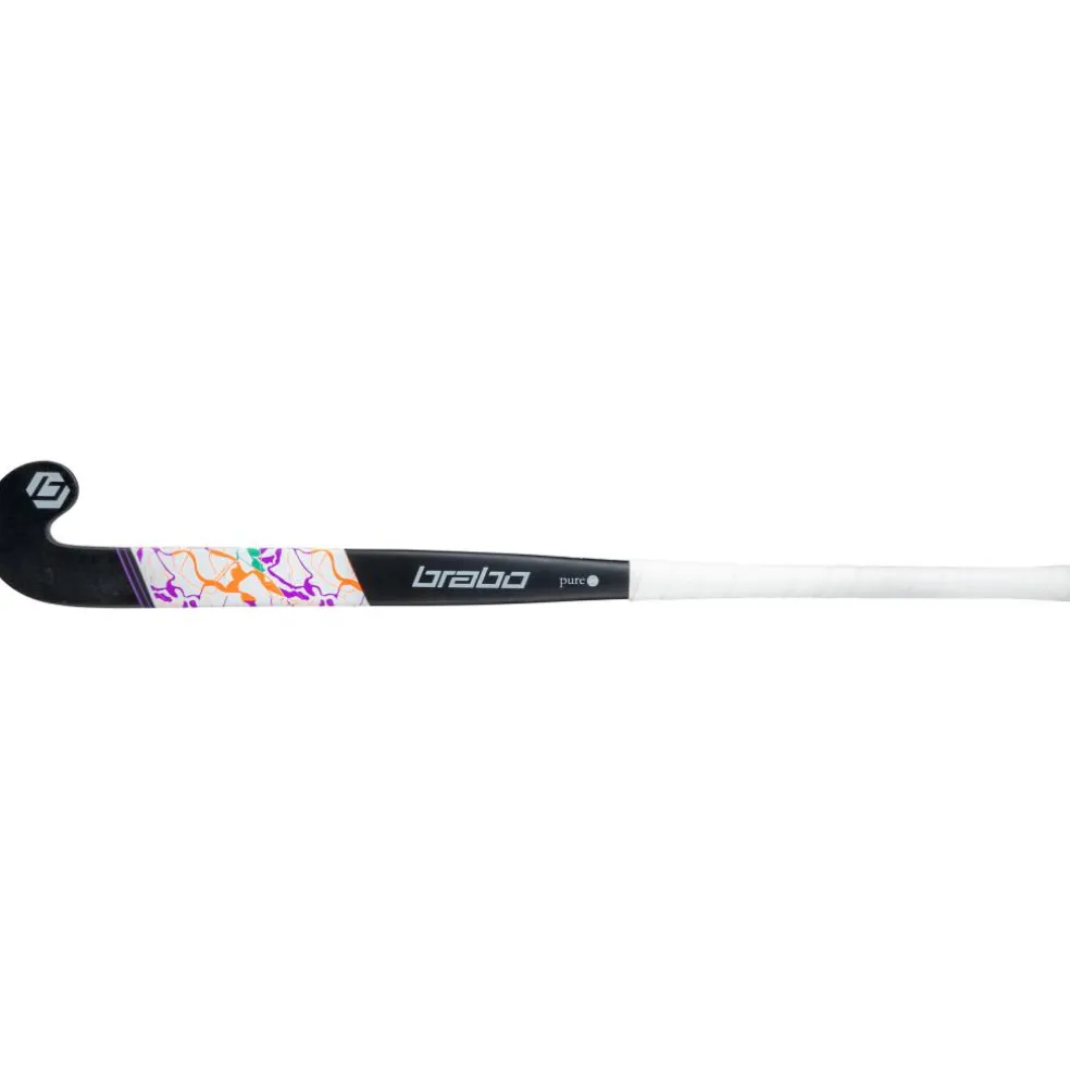 Brabo Pure 20 Pro Bow hockeystick black purple - 36,5 inch