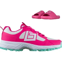 Brabo Tribute hockeyschoenen junior pink aqua inclusief slippers