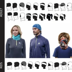 Buff Lightweight Merino Wool Tubular col solid grey