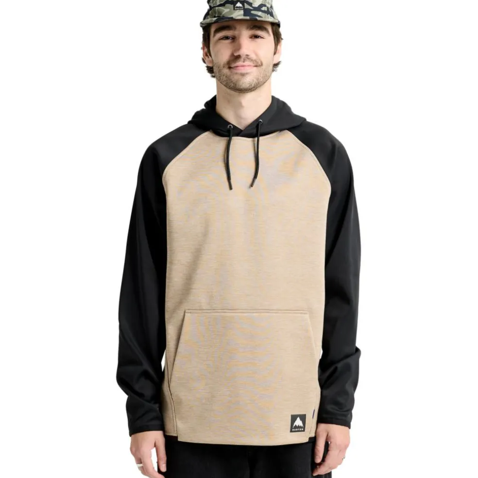 Burton Crown hoodie heren summit taupe true black