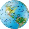 Caly Toys  Wereldkaart met dieren opblaasbare bal 50 cm