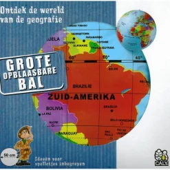 Caly Toys  Wereldkaart Original opblaasbare bal 50 cm