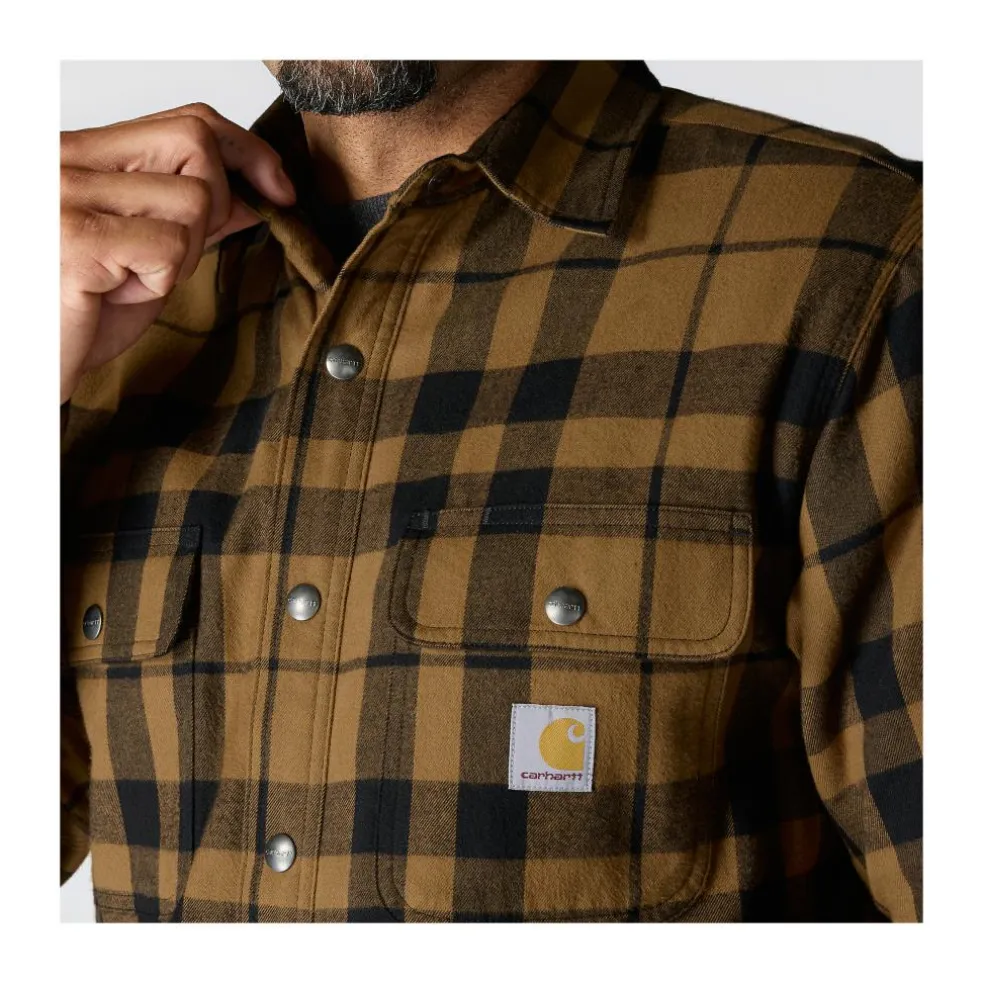 Carhartt Flannel Sherpa Lined overhemd heren brown