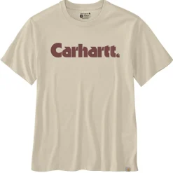 Carhartt Logo Graphic shirt heren oat milk