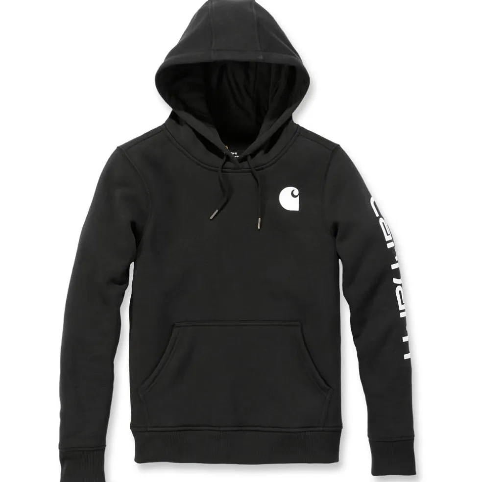 Carhartt Logo Sleeve Graphic hoodie dames black