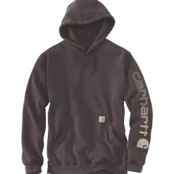 Carhartt Logo Sleeve Graphic hoodie heren dark sepia