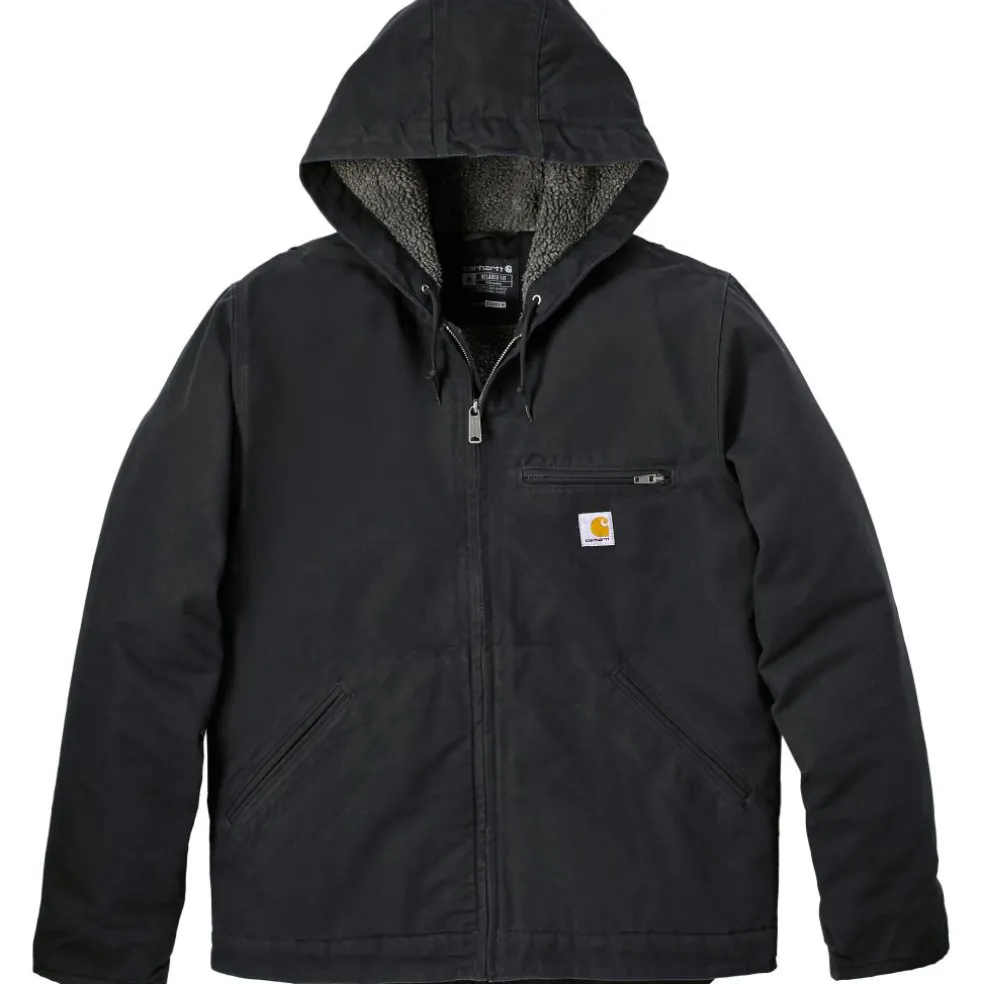 Carhartt Relaxed Fit Washed Duck Shepa Lined winterjas heren black