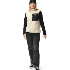 ColourWear Pile bodywarmer dames off white