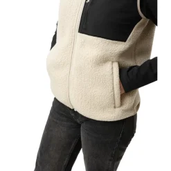 ColourWear Pile bodywarmer dames off white