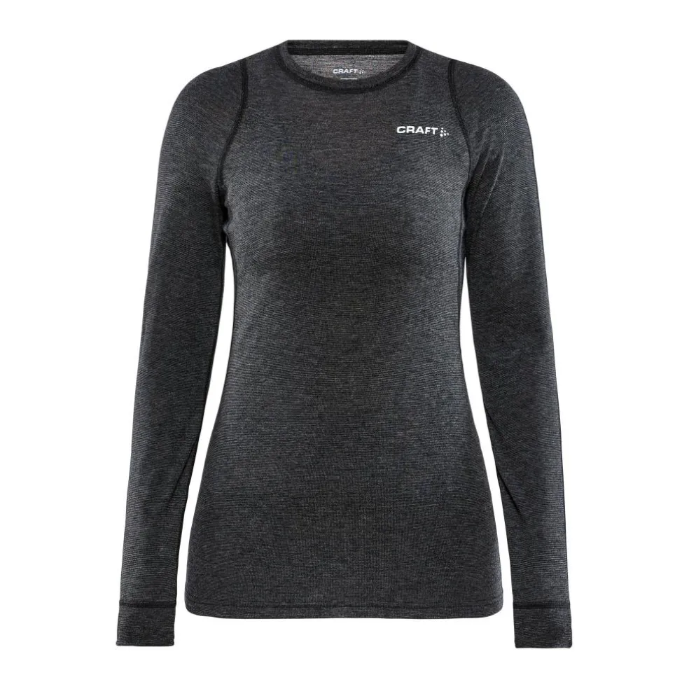 Craft Core Wool Merino LS thermoshirt dames black