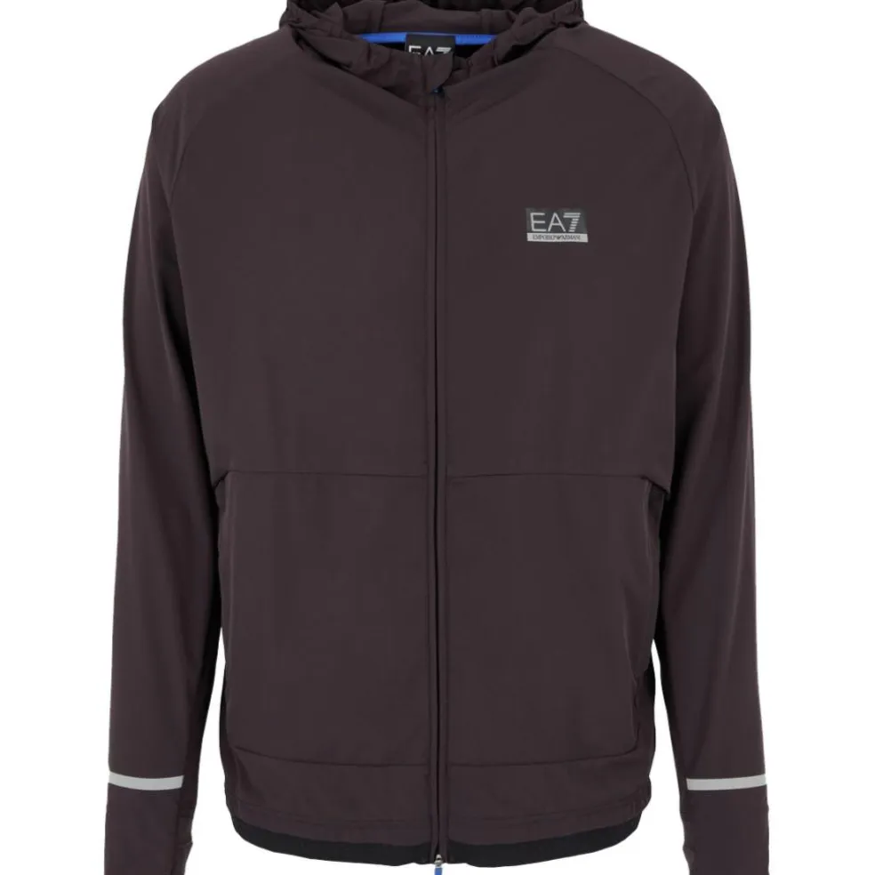 EA7 Dynamic Athlete Hooded trainingsjack heren brown