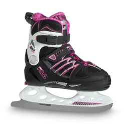 Fila X One Ice 20 verstelbare ijshockeyschaatsen junior black pink