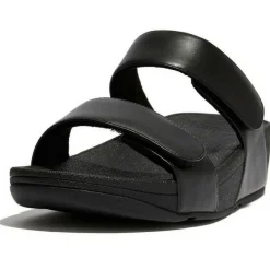 Fitflop Lulu Adjustable Leather slippers dames all black