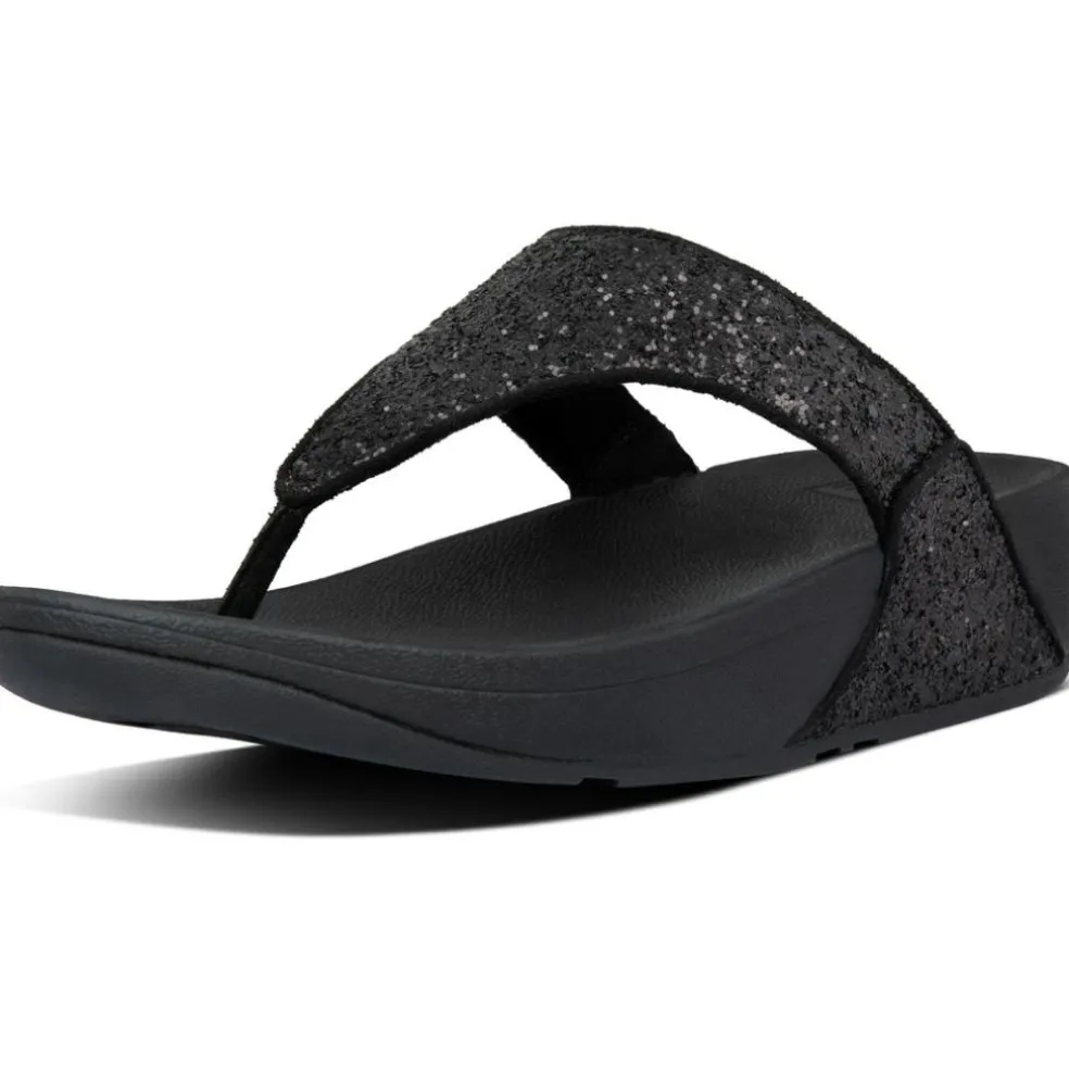 Fitflop Lulu Glitter Toe-Thongs slippers dames black
