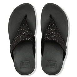 Fitflop Lulu Glitter Toe-Thongs slippers dames black