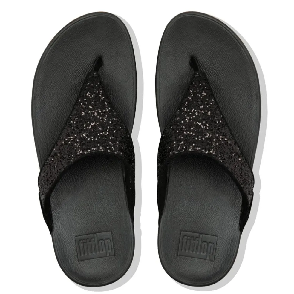 Fitflop Lulu Glitter Toe-Thongs slippers dames black
