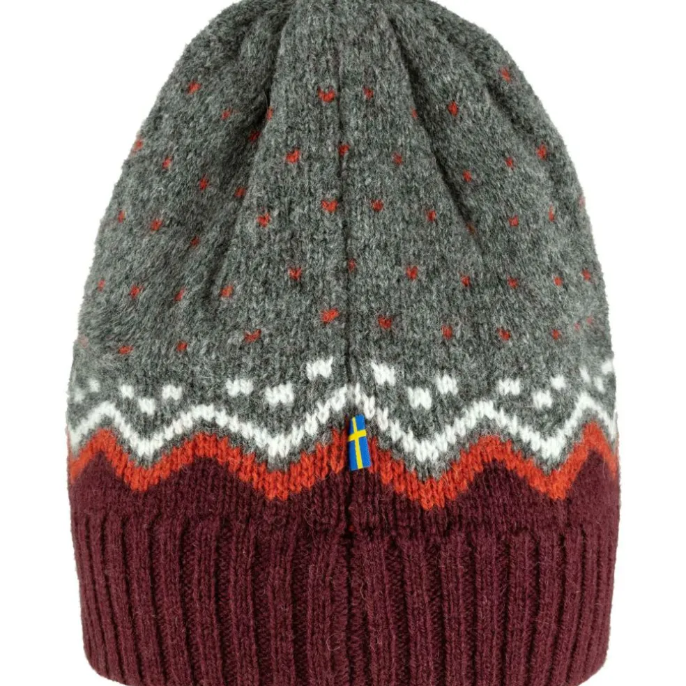 Fjällräven Ovik Knit muts dark garmet