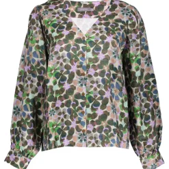 Geisha blouse dames lila green