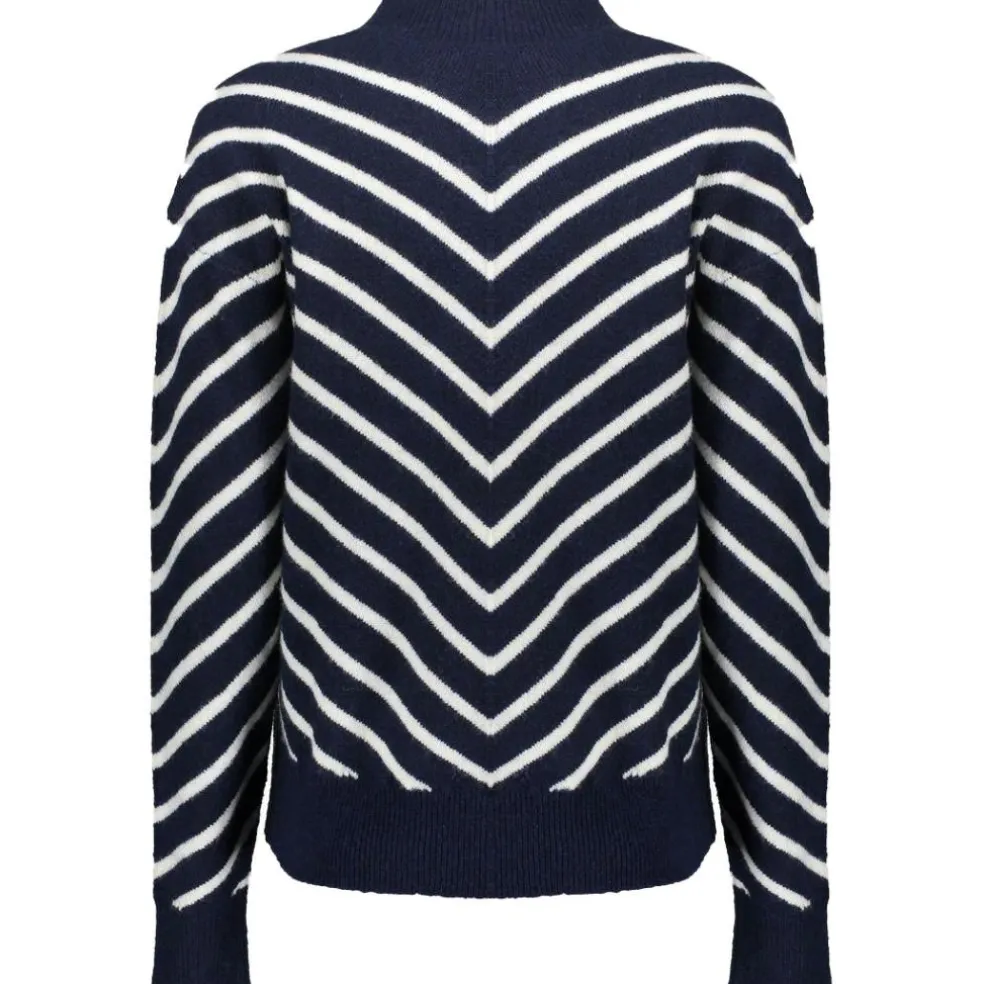 Geisha sweater dames navy off white
