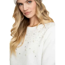 Geisha sweater dames off white