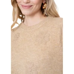 Geisha sweater dames sand