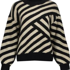 Geisha sweater dames sand black