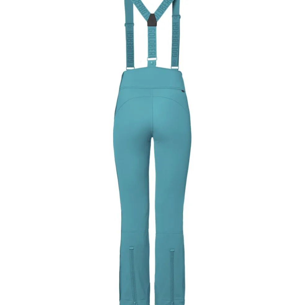 Goldbergh HIGH END softshell salopette skibroek dames turchese
